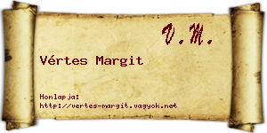 Vértes Margit névjegykártya